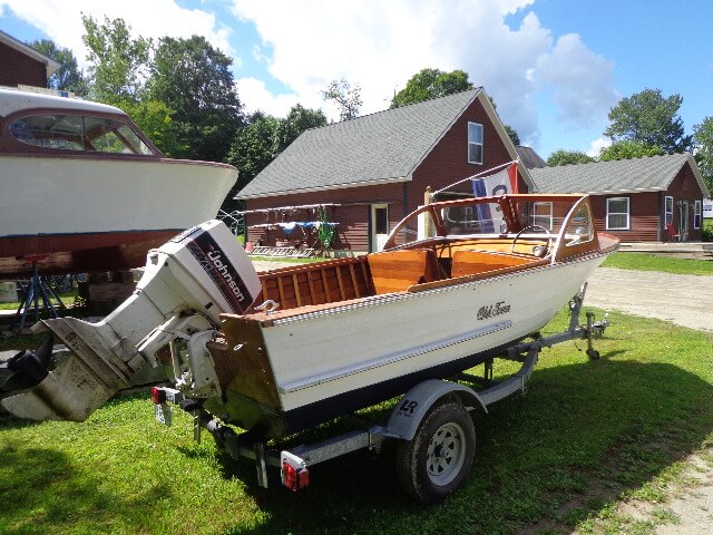 boat on trailer haul out